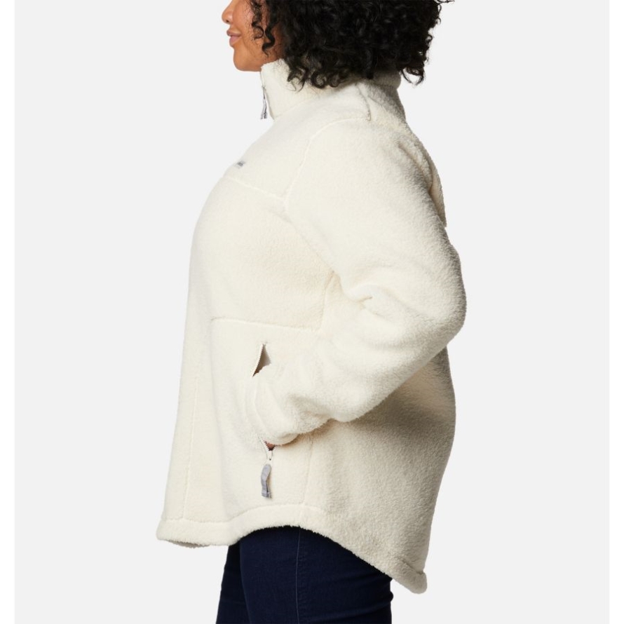 Columbia Women's West Bend Full Zip Fleece Jacket Plus Size Chalk