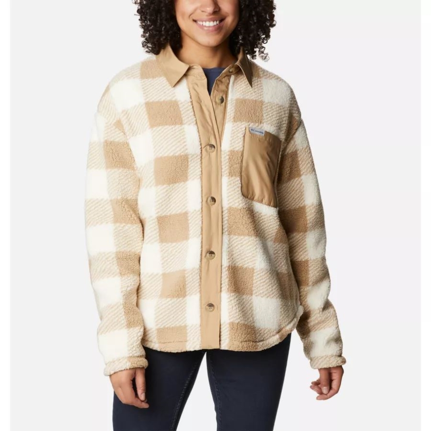 Columbia Women's West Bend Shirt Jacket Beach Check Print