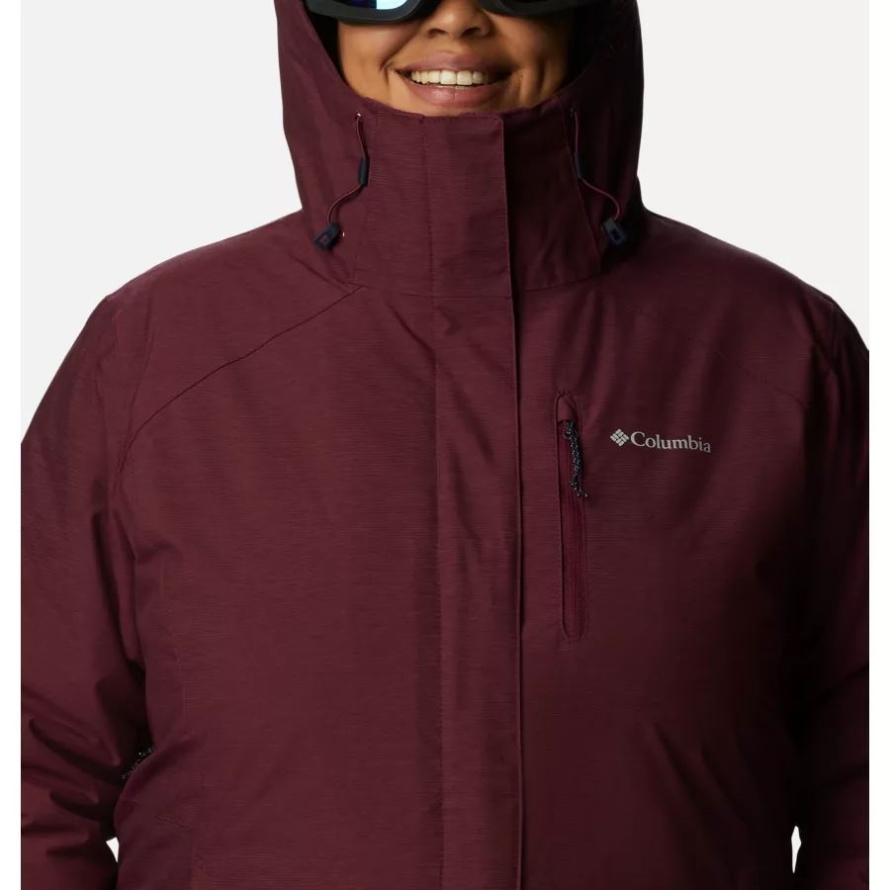 Columbia Women's Whirlibird IV Interchange Jacket Plus Size Marionberry Crossdye