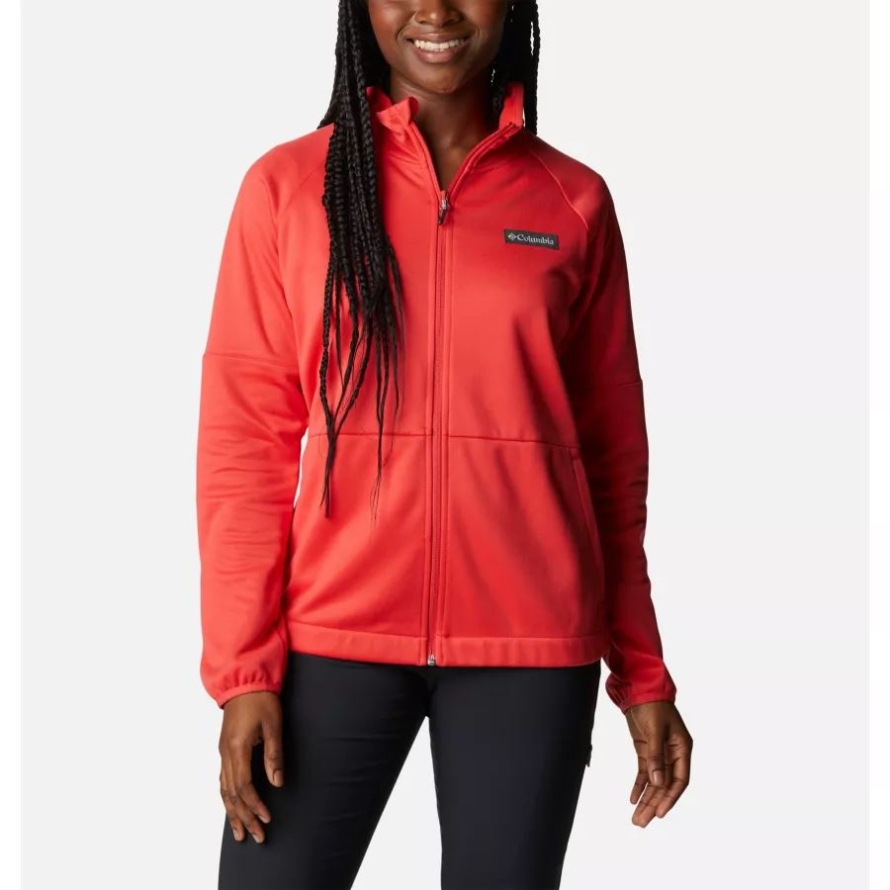 Columbia Women's Windgates Full-Zip Hoodie Red Hibiscus