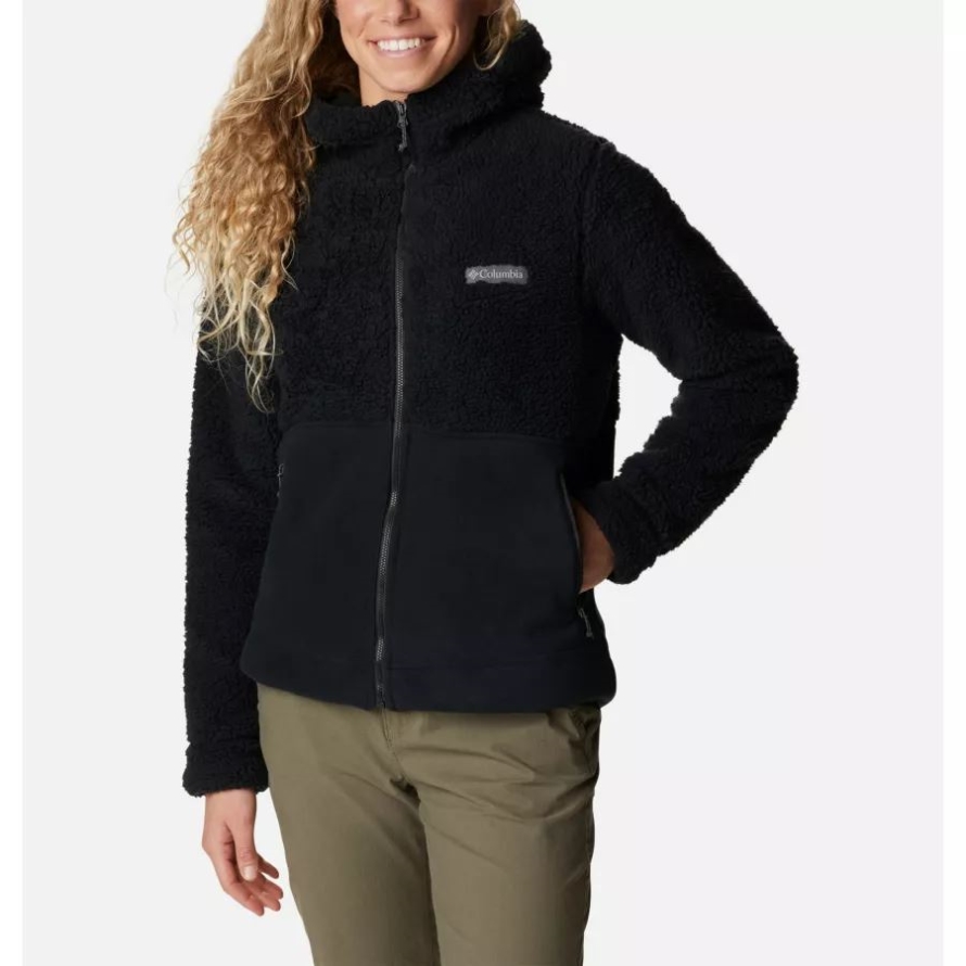 Columbia Women's Winter Pass Sherpa Hooded Fleece Jacket Black