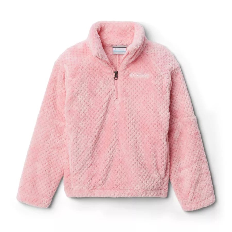 Columbia Youth Fire SideII Sherpa Half Zip Fleece Pink Orchid
