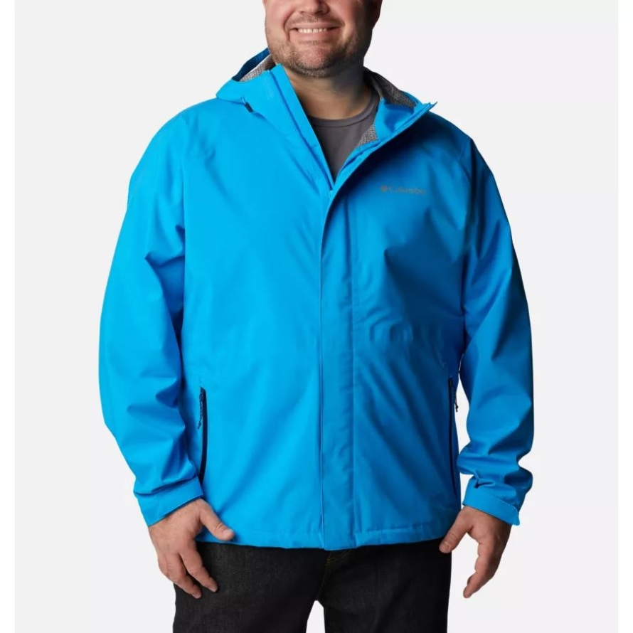 Compass Blue Columbia Men's Earth Explorer Shell Jacket Big