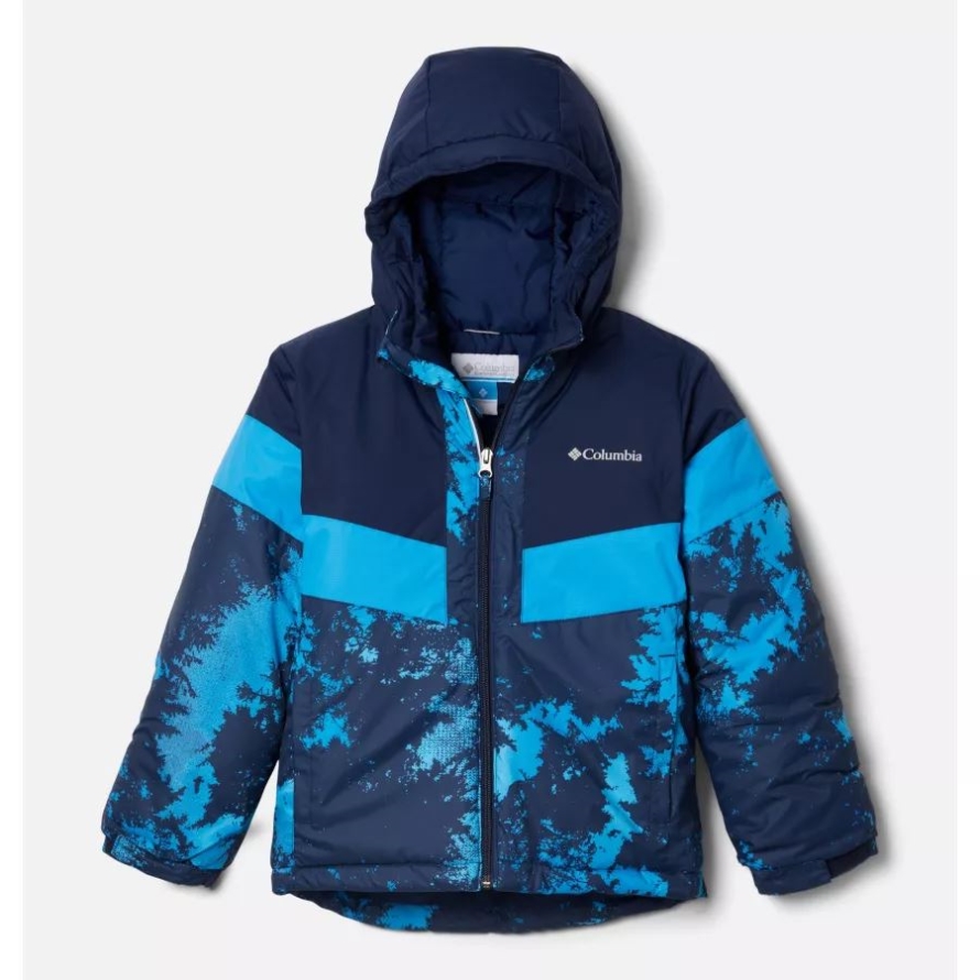 Compass Blue Lookup/Collegiate Navy Youth Lightning LiftII Waterproof Ski Jacket Columbia
