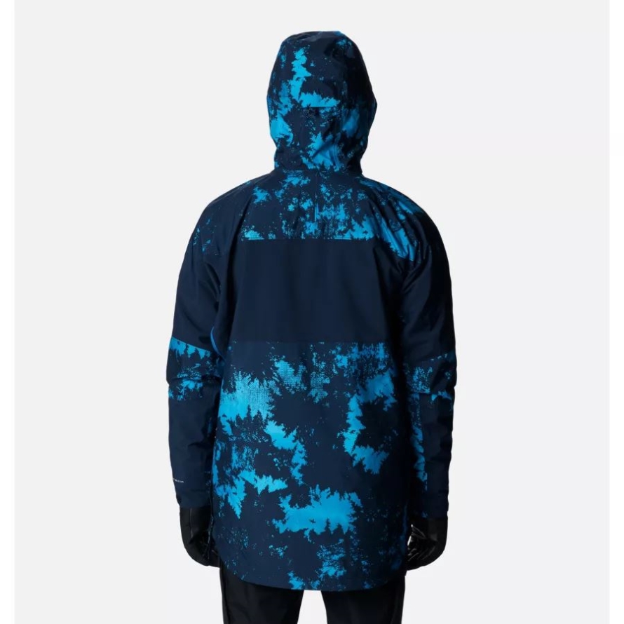 Compass Blue Lookup Print/Coll Navy Men's Powder Canyon Anorak Ski Shell Columbia