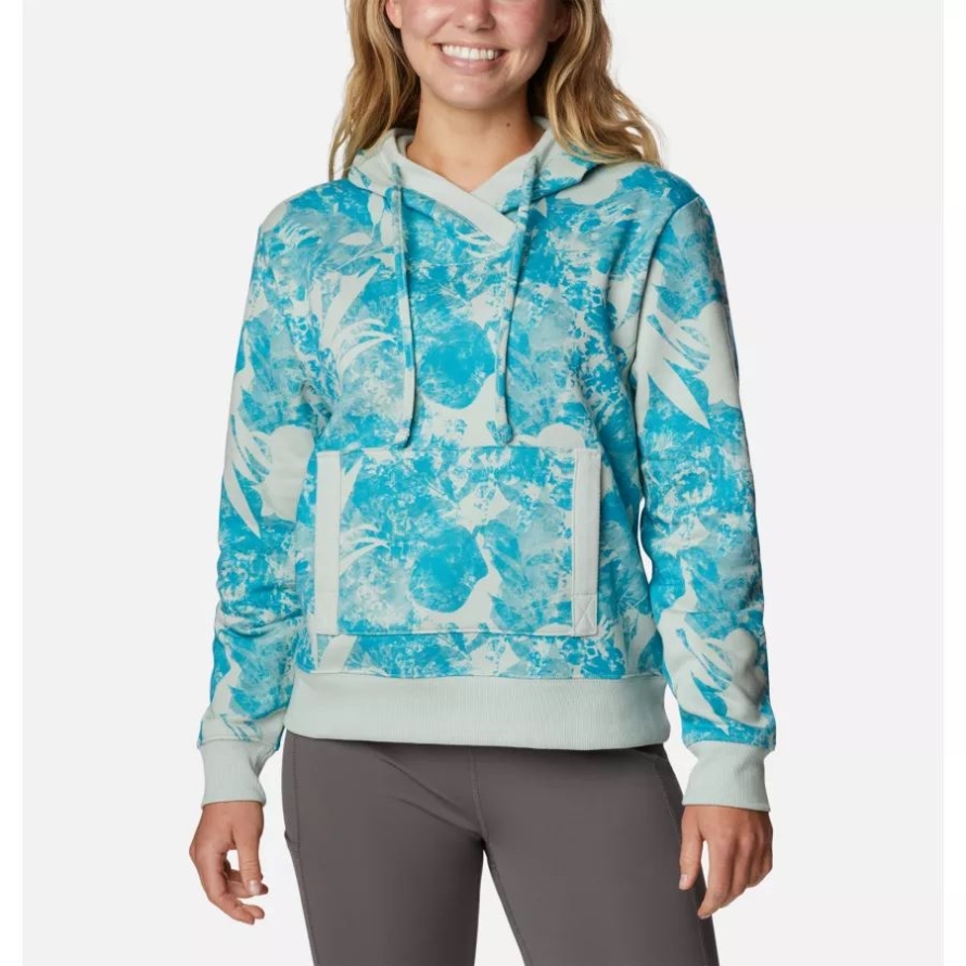 Cool Green Skydye Women's PFG Slack Water French Terry Hoodie Columbia