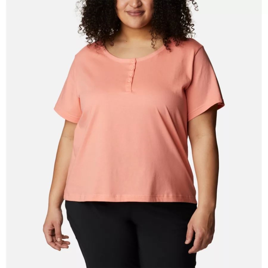 Coral Reef Columbia Women's Sapphire Point Henley Plus Size