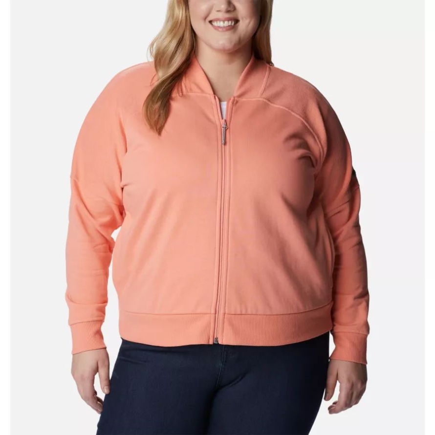 Coral Reef Women's Columbia Lodge French Terry Full Zip Jacket Plus Size Columbia