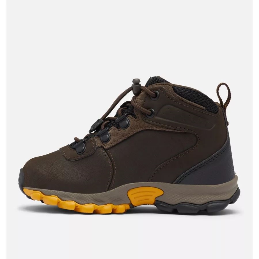 Cordovan/Golden Yellow Columbia Little Kids' Newton Ridge Waterproof Hiking Boot