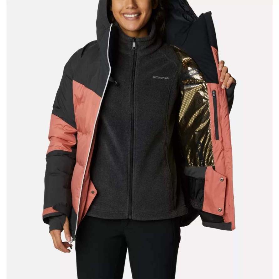 Dark Coral/Shark Columbia Women's Wild Card II Down Jacket