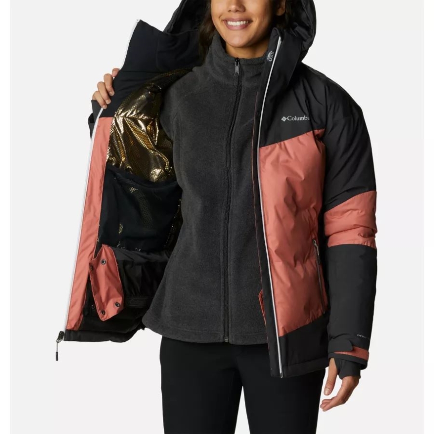 Dark Coral/Shark Columbia Women's Wild Card II Down Jacket