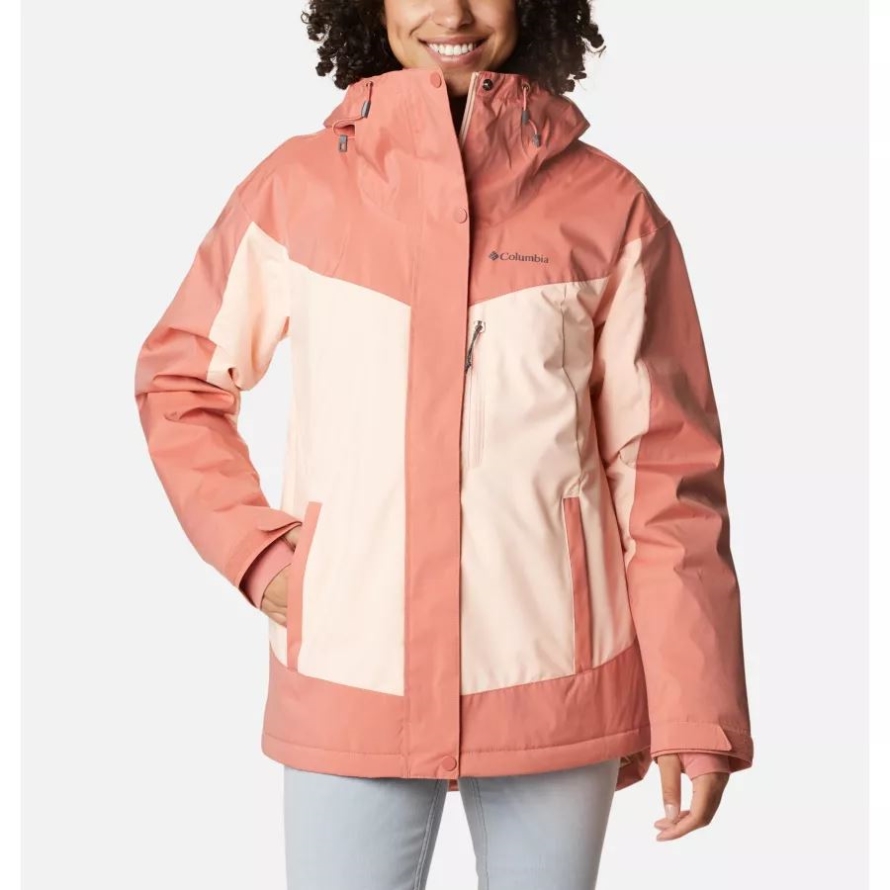 Dark Coral Sheen/Peach Blossom Columbia Women's Point Park Insulated Jacket
