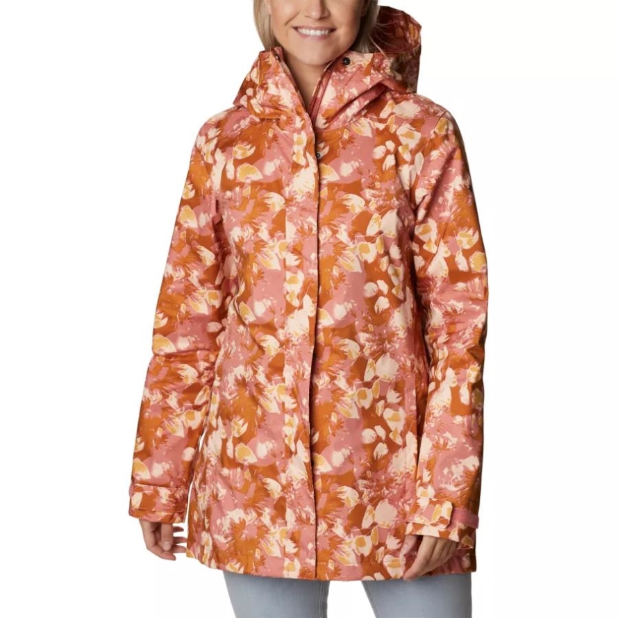 Dark Coral Solarized Tonal Women's Splash A Little II Jacket Columbia