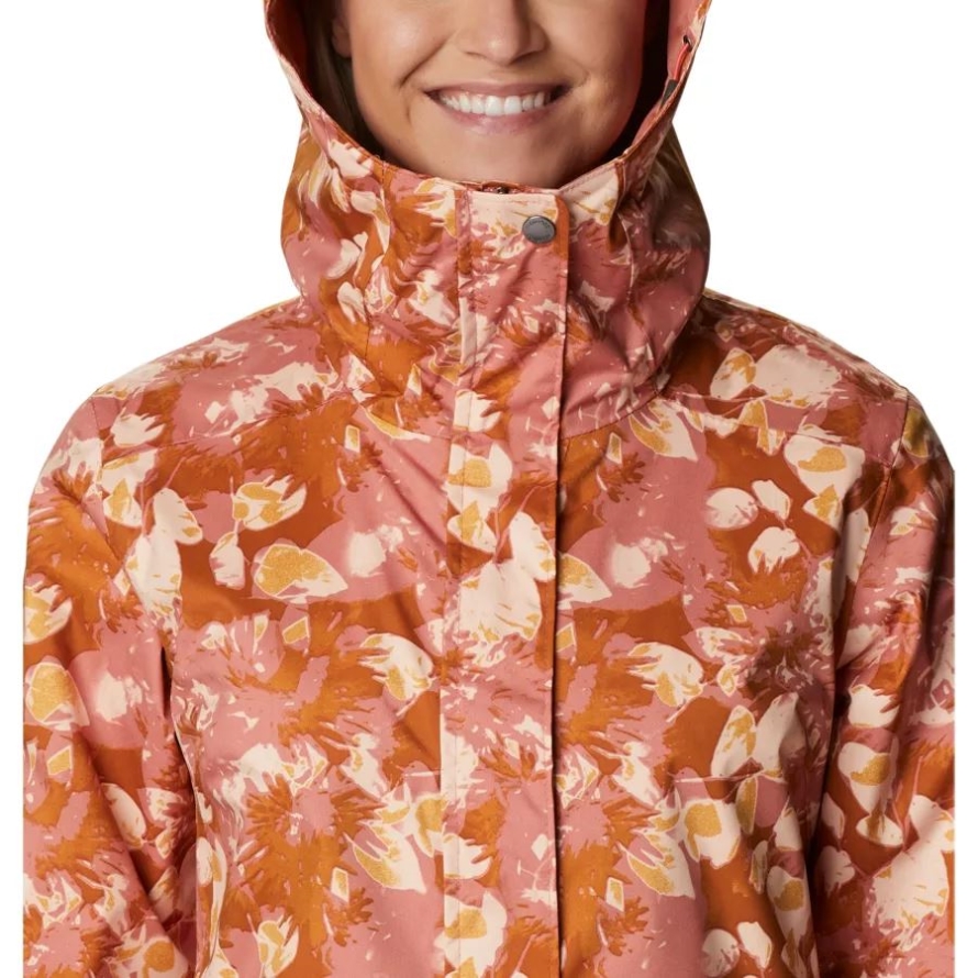 Dark Coral Solarized Tonal Women's Splash A Little II Jacket Columbia