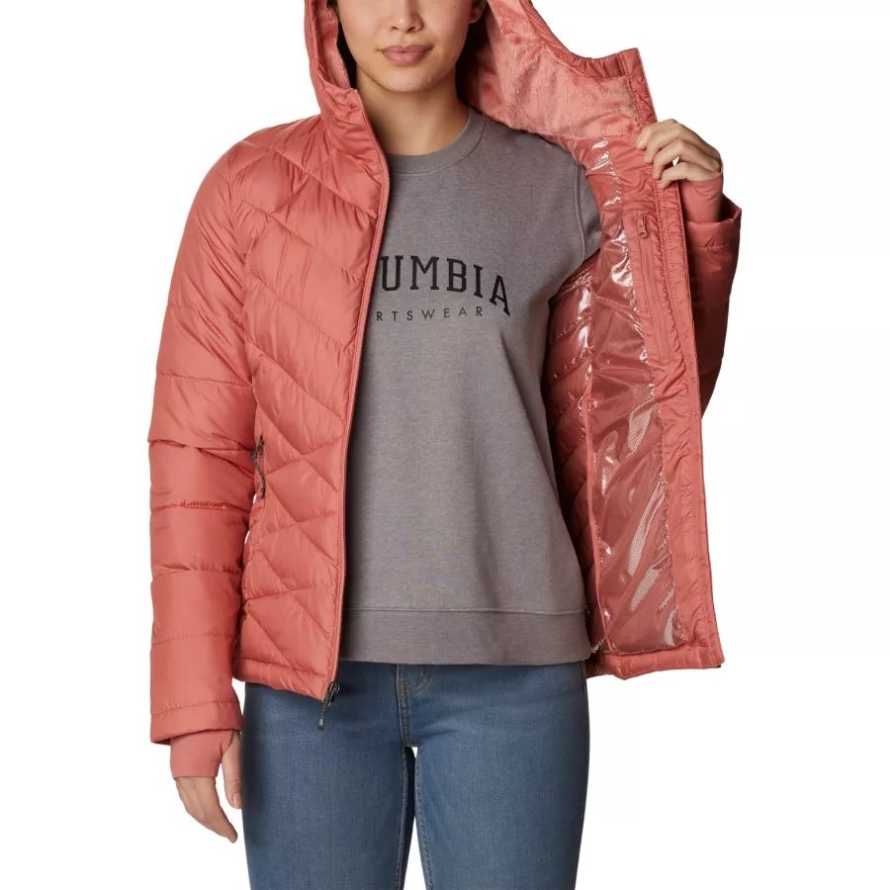 Dark Coral Women's Heavenly Hooded Jacket Columbia