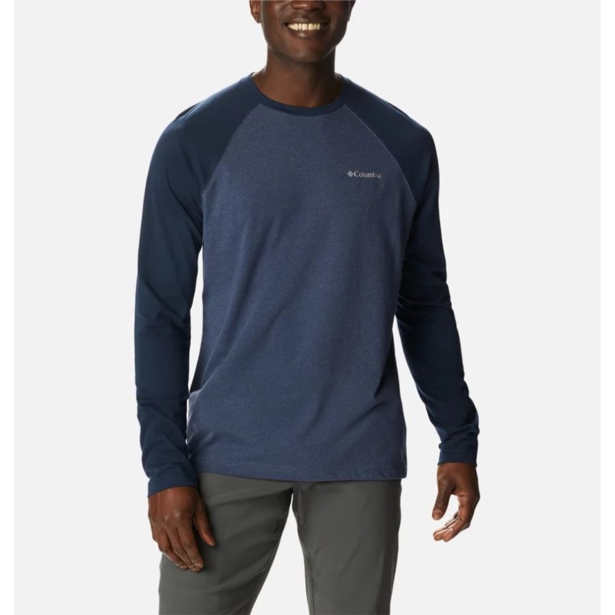 Dark Mountain/Coll Navy Heather Columbia Men's Thistletown Hills Raglan Shirt