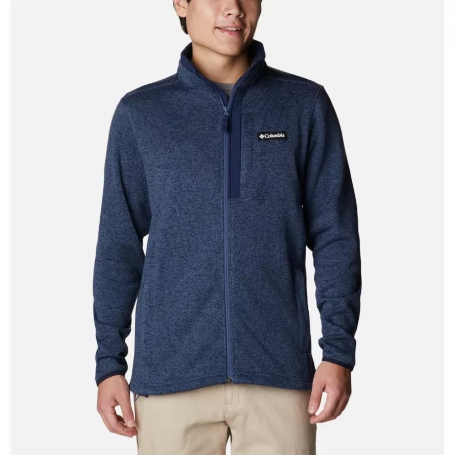 Dark Mountain Heather Men's Sweater Weather Fleece Full Zip Jacket Columbia