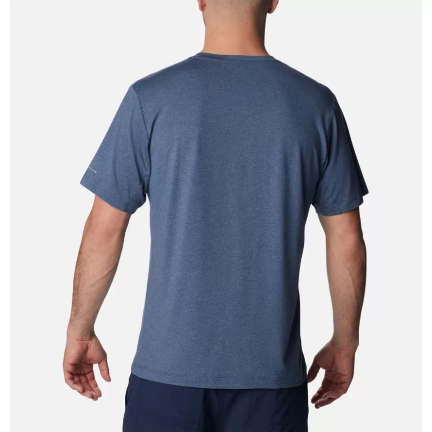 Dark Mountain Heather Men's Tech Trail Crew Neck Shirt Columbia