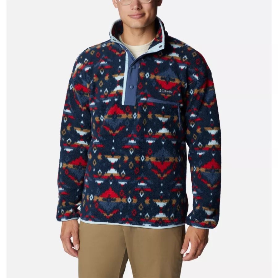 Dark Mountain Rocky Mountain Print Men's Helvetia Half Snap Fleece Columbia
