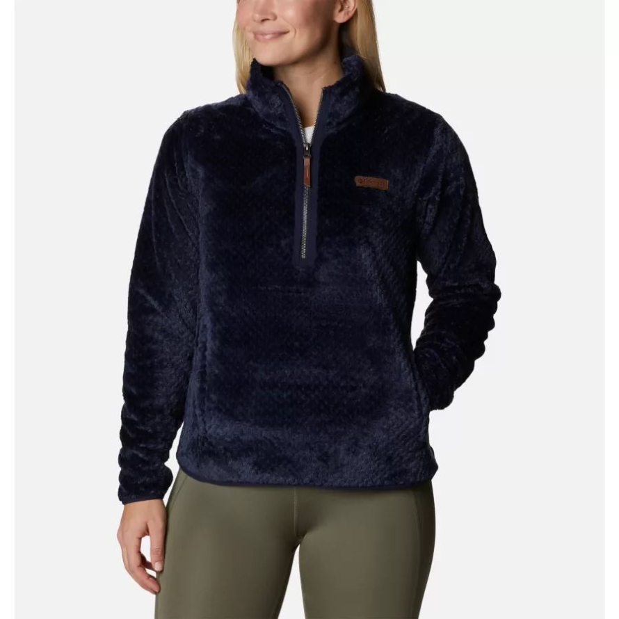 Dark Nocturnal Columbia Women's Fire Side Half Zip Sherpa Fleece