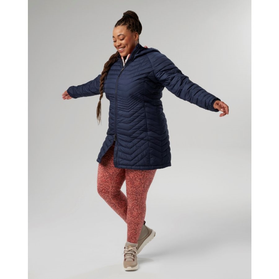 Dark Nocturnal Columbia Women's Powder Lite Mid Jacket Plus Size