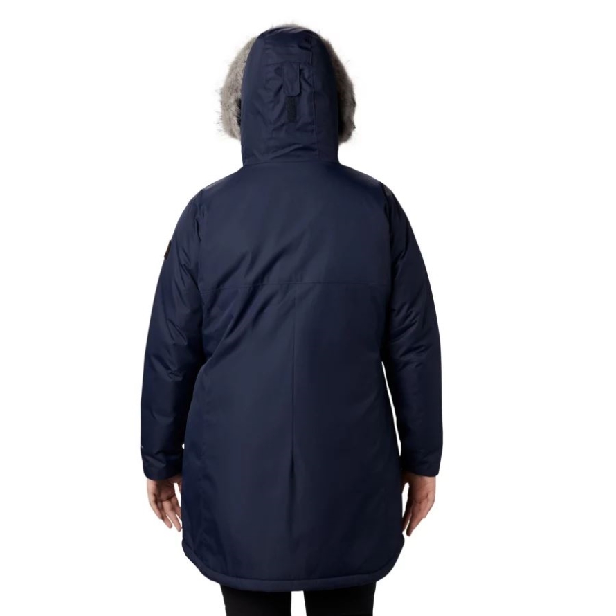 Dark Nocturnal Women's Suttle Mountain Long Insulated Jacket Plus Size Columbia