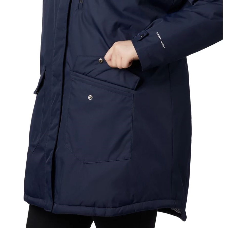 Dark Nocturnal Women's Suttle Mountain Long Insulated Jacket Plus Size Columbia