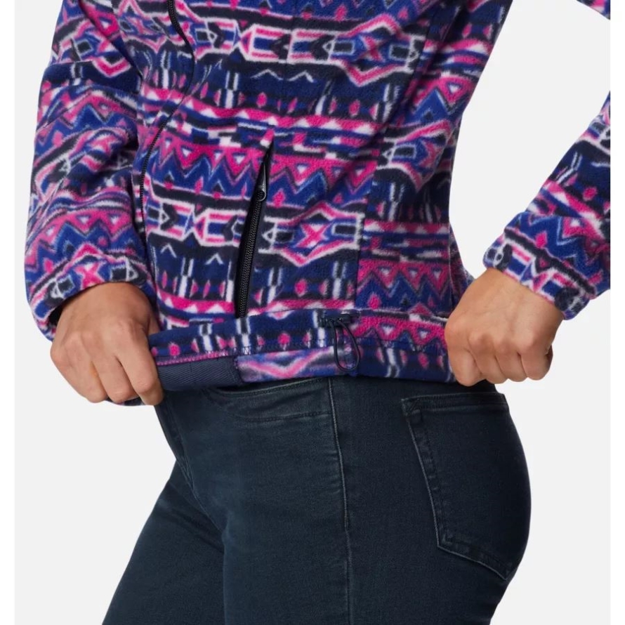 Dark Sapphire 80s Stripe Women's Benton Springs Printed Full Zip Fleece Jacket Columbia