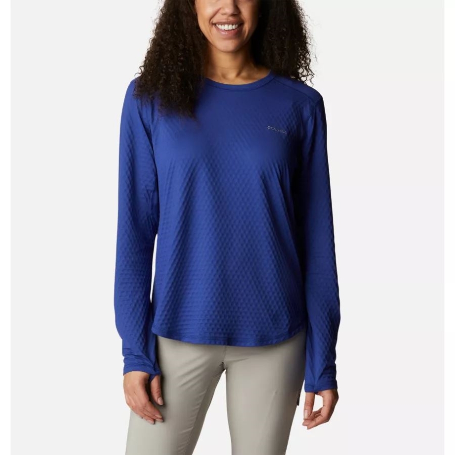 Dark Sapphire Columbia Women's W Bliss Ascent Long Sleeve Technical T-shirt