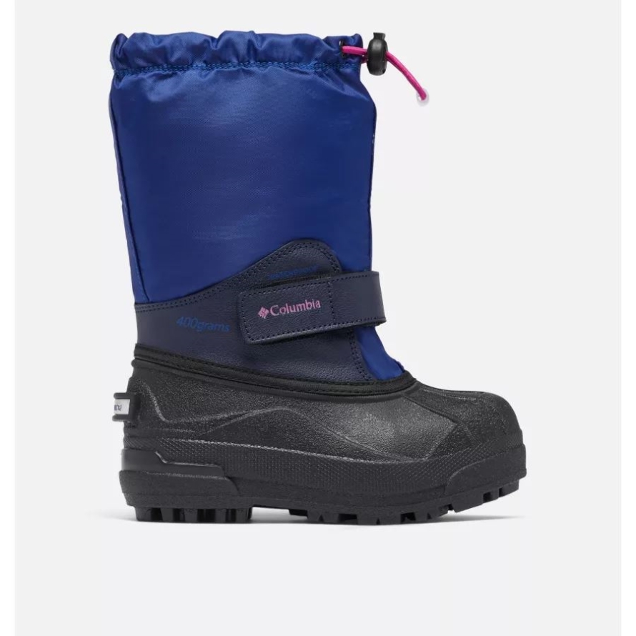 Dark Sapphire/Wild Fuchsia Columbia Little Kids' Powderbug Forty Snow Boot