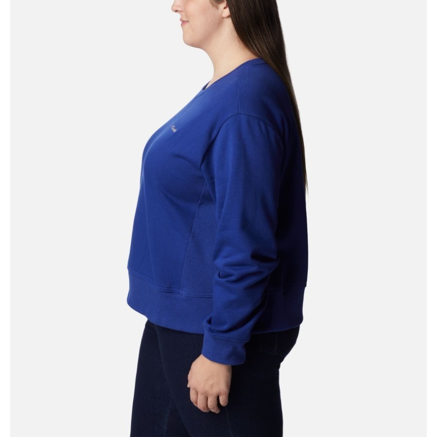 Dark Sapphire Women's Columbia Lodge Crew IV Sweatshirt Plus Size Columbia