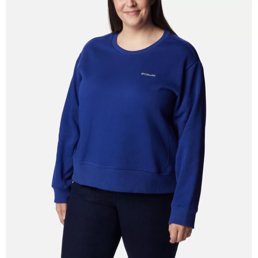 Dark Sapphire Women's Columbia Lodge Crew IV Sweatshirt Plus Size Columbia