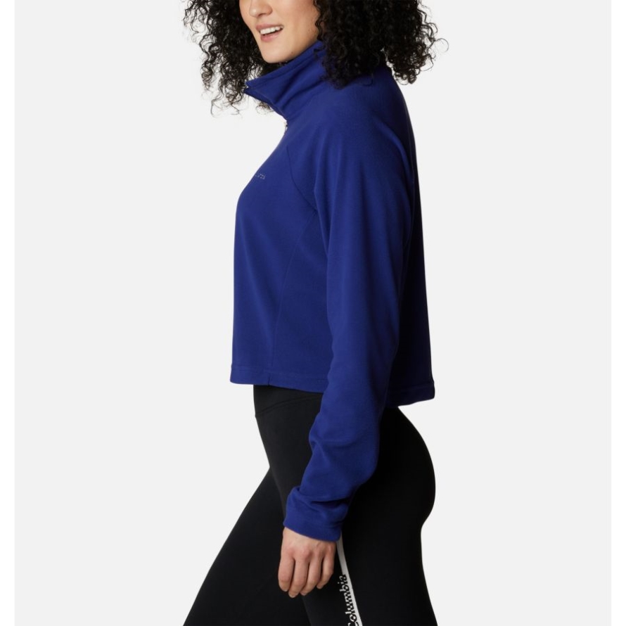 Dark Sapphire Women's Glacial Cropped Fleece Pullover II Columbia