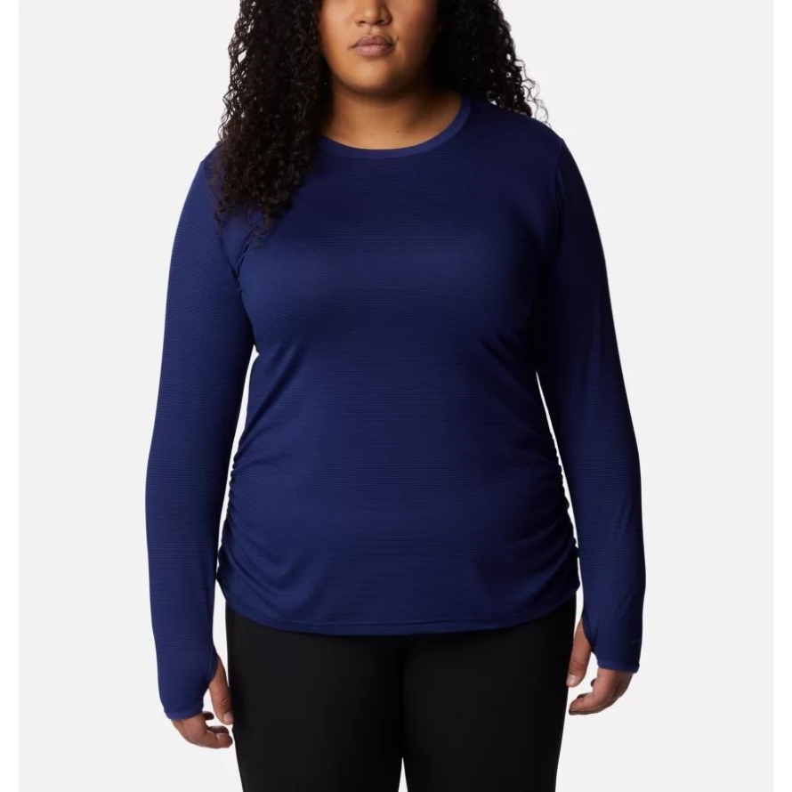 Dark Sapphire Women's Leslie Falls Long Sleeve Shirt Plus Size Columbia