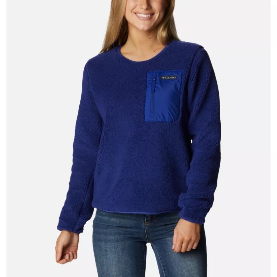 Dark Sapphire Women's West Bend Sherpa Crewneck Pullover Columbia