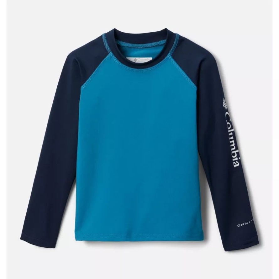 Deep Marine/Collegiate Navy Columbia Kids' Toddler Sandy Shores Long Sleeve Sunguard Shirt