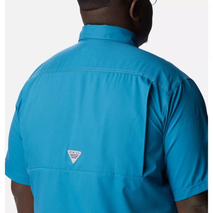 Deep Marine Men's PFG Low Drag Offshore Short Sleeve Shirt Big Columbia