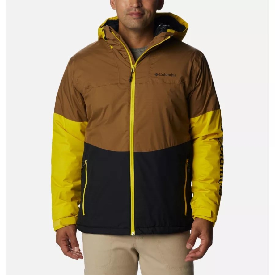Delta/Black/Laser Lemon Columbia Men's Point Park Waterproof Insulated Jacket