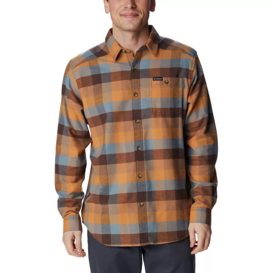Delta Buffalo Check Columbia Men's Cornell Woods Flannel Long Sleeve Shirt