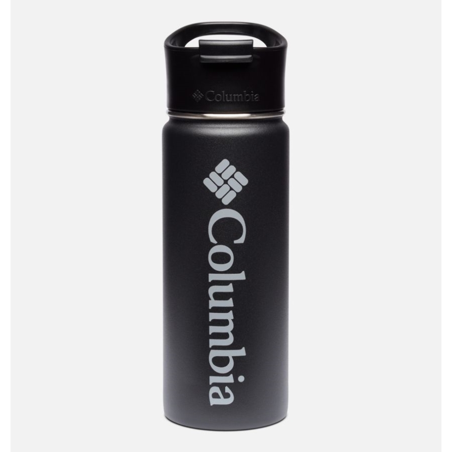 Double-Wall Vacuum Bottle with Sip-Thru Top 18oz Columbia Black