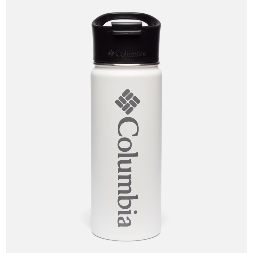 Double-Wall Vacuum Bottle with Sip-Thru Top 18oz White Columbia
