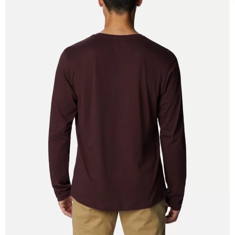 Elderberry Heather/Black Men's Thistletown Hills Long Sleeve Crew Shirt Columbia