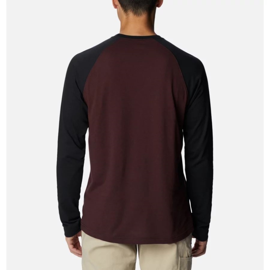 Elderberry Heather/Black Men's Thistletown Hills Raglan Shirt Columbia