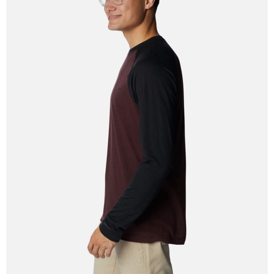 Elderberry Heather/Black Men's Thistletown Hills Raglan Shirt Columbia
