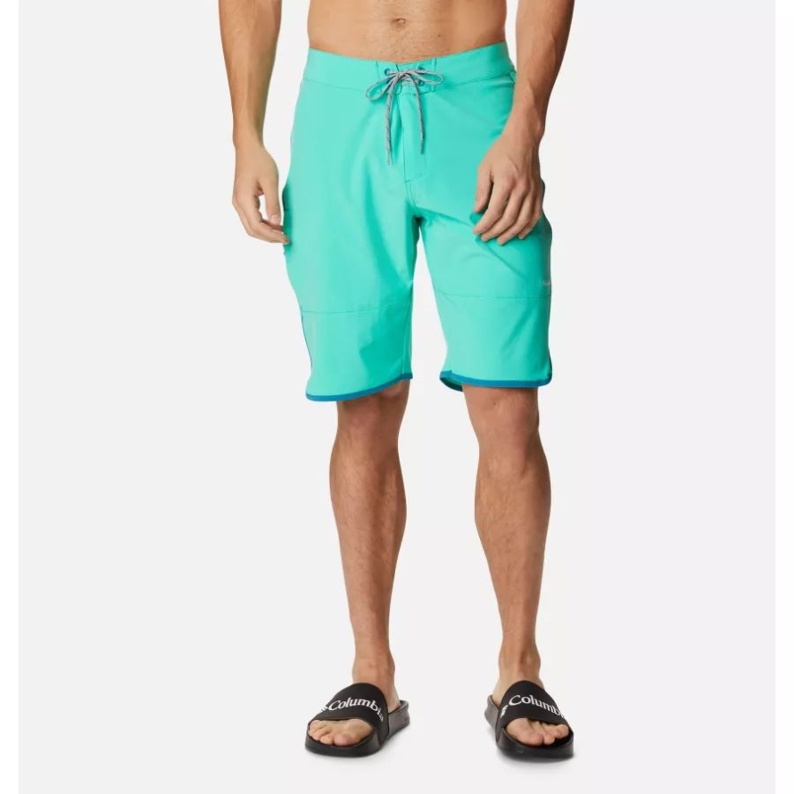 Electric Turquoise/Deep Marine Columbia Brand Men's Bagby Water Shorts