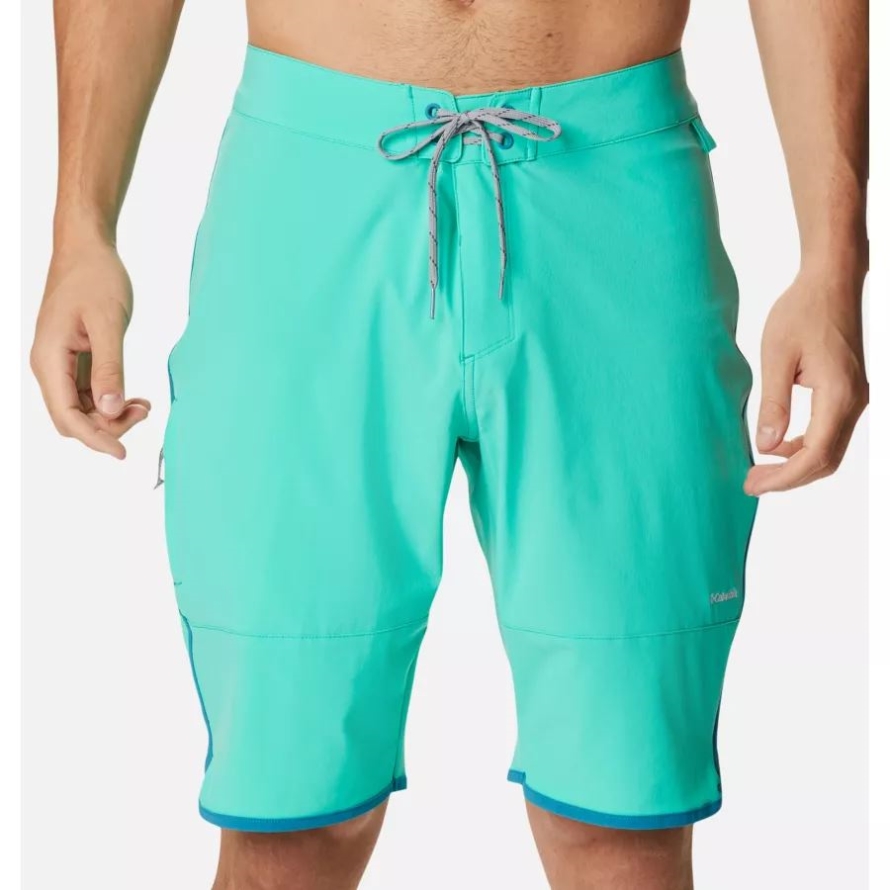Electric Turquoise/Deep Marine Columbia Brand Men's Bagby Water Shorts