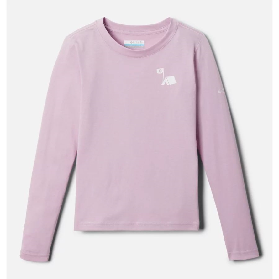 Girl's Hazeldel Hill Graphic T-Shirt Aura/Gem Hiker Columbia