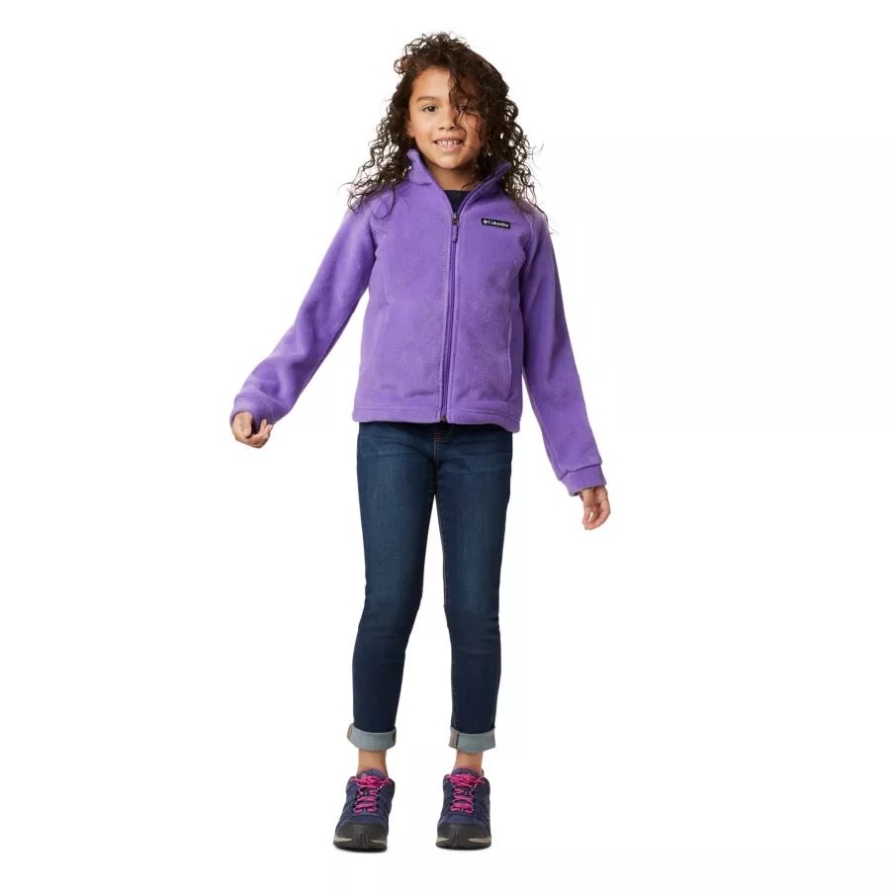 Girls' Benton Springs Fleece Jacket Columbia Brand Grape Gum