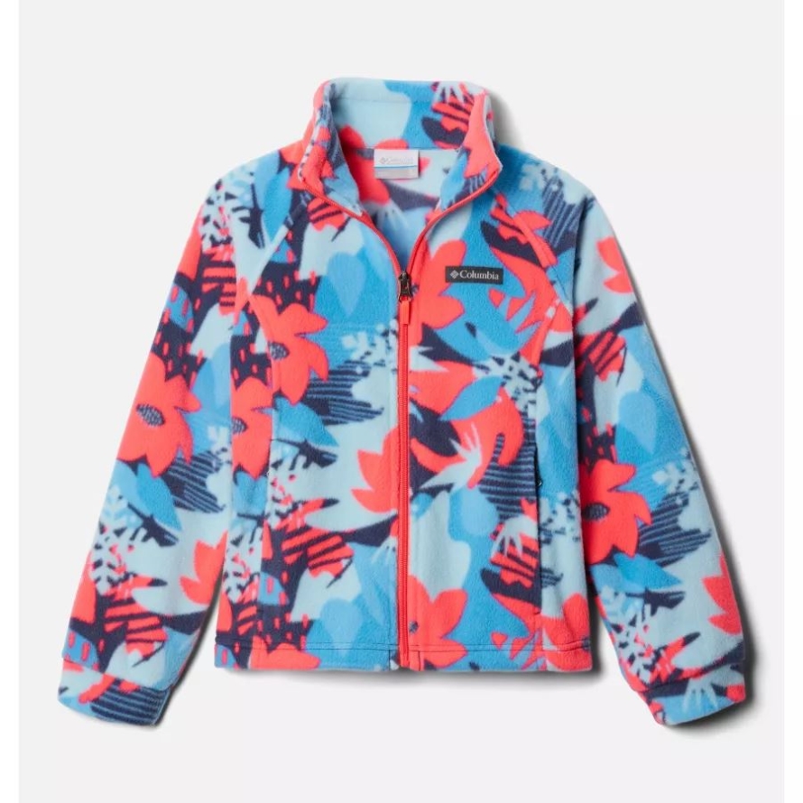 Girls' Benton Springs II Printed Fleece Jacket Nocturnal Scraptanical Columbia