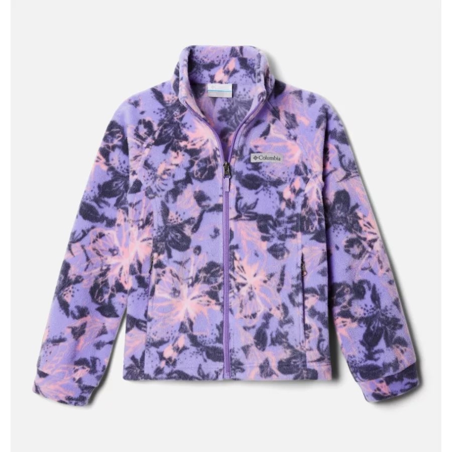 Girls' Benton Springs II Printed Fleece Jacket Paisley Purple Aurelian Columbia